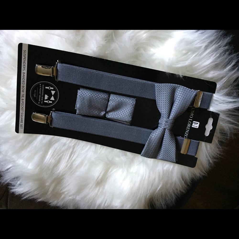 Suspender bow tie and Pocket Square!!